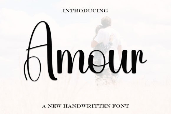 Amour: A Handwritten Font for Elegant Craft Projects