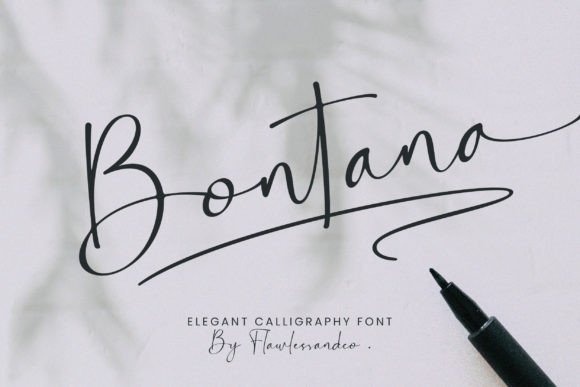 Bontana: The Crafters' Calligraphy Font for Timeless Designs