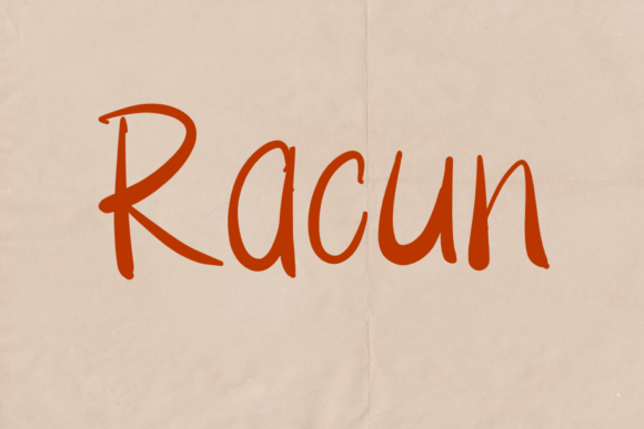 Racun: An Expressive Handwritten Font for Editorial Design